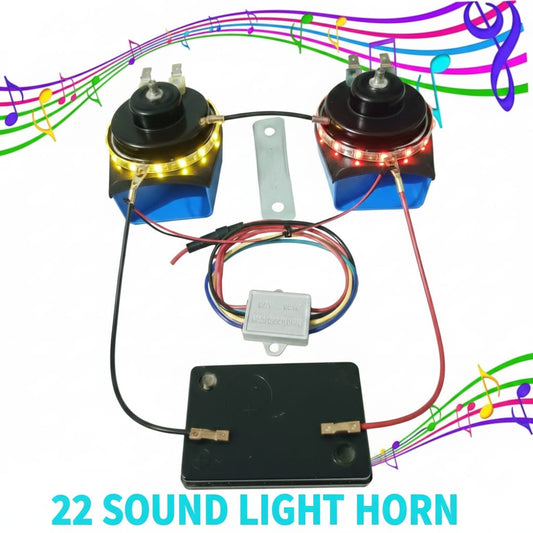 22 Sound High Power Electronic Siren Horn with LED Warning Light – Motorcycle & Car JCAA