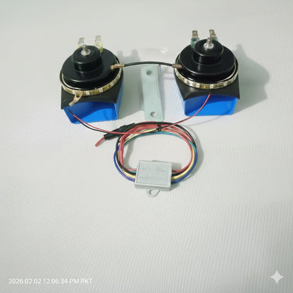 22 Sound High Power Electronic Siren Horn with LED Warning Light – Motorcycle & Car JCAA