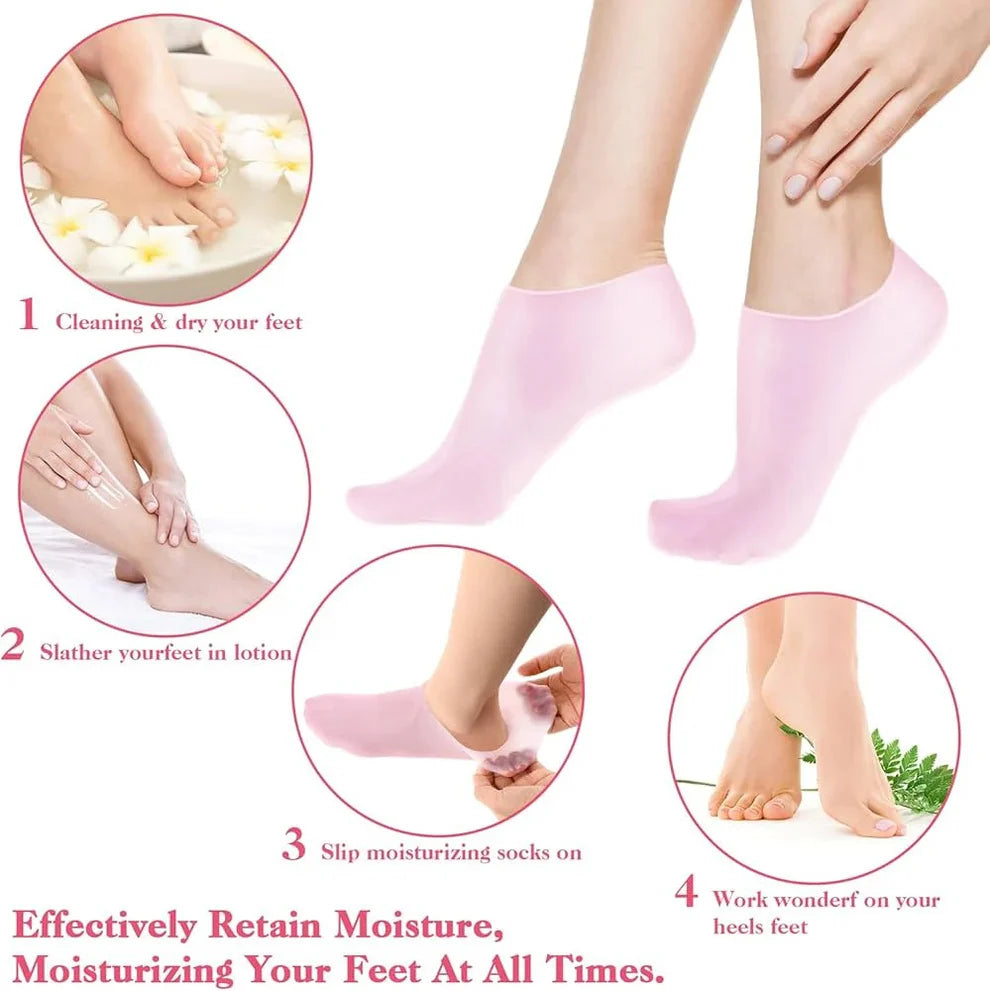 Silicone Moisturizing Socks - High Quality