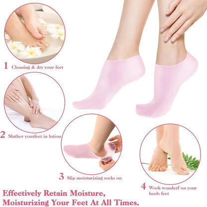 Silicone Moisturizing Socks - High Quality